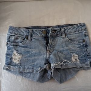 Distressed Denim Shorts